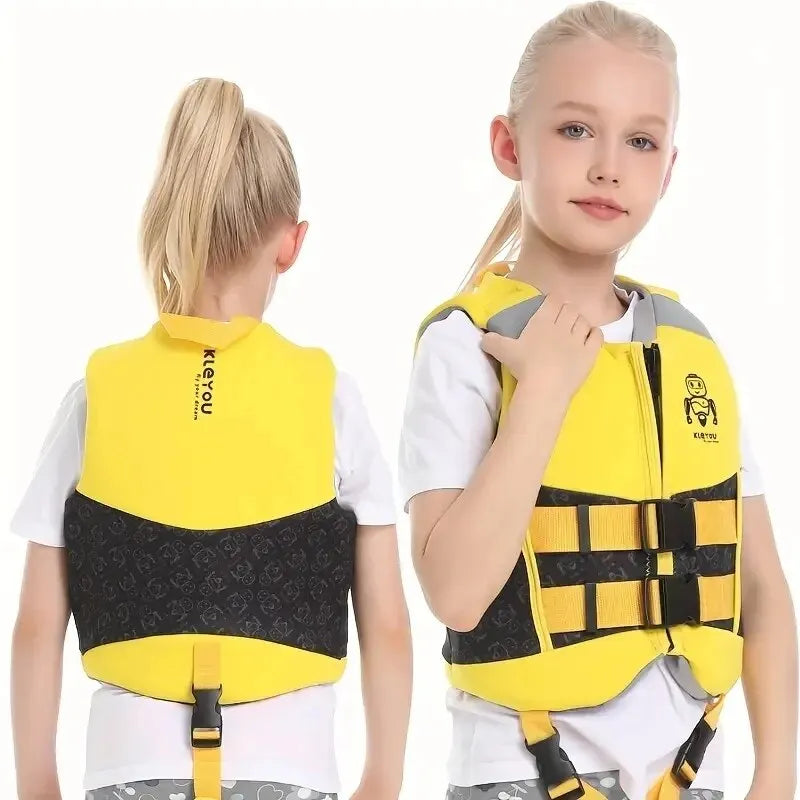 Neoprene Life Jacket for Kids, Boys Girls Buoyancy Life Vest, Surfing Vests Drifting Flotation Swimming Aid