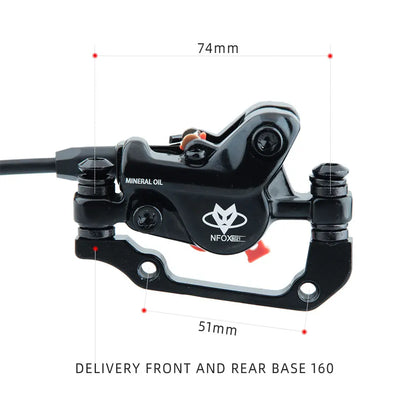 NFOX B023 Electric Bicycle Scooter Oil Disc Hydraulic Brake 160 Accessories 203 E bike 180 Power Off Right 140 GIFT Tool New