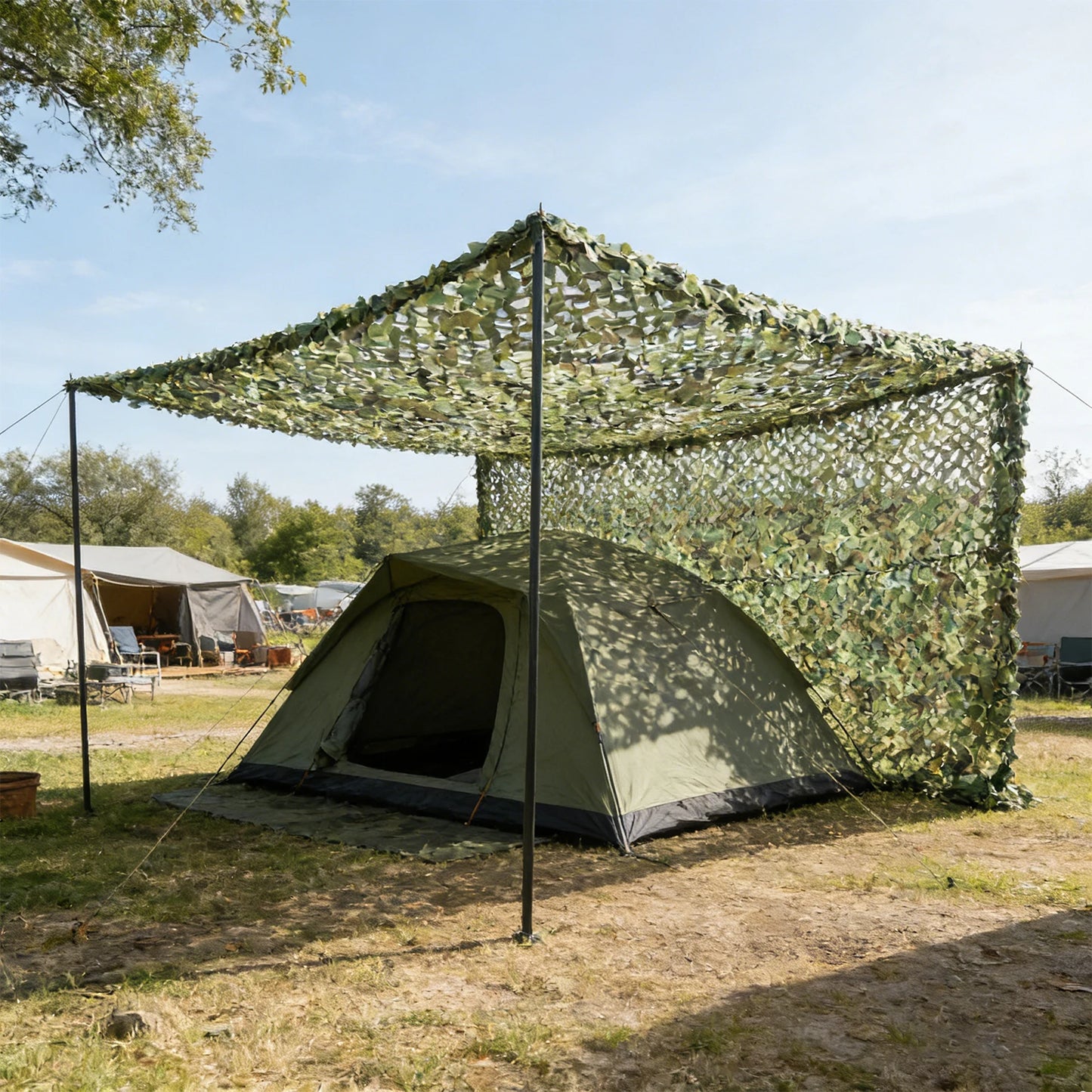 8*8m Military Net Camouflage Hunting Woodland Army Training Sunshade Mesh Nets Waterproof & Lightweight for Hunting, Camping