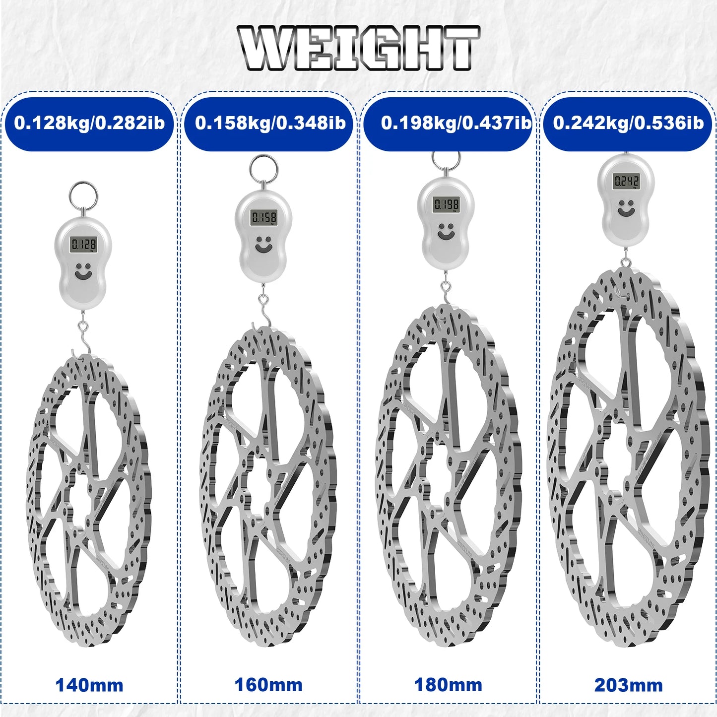 BUCKLOS Bike Disc Brake Rotor 140mm 160mm 180mm 203mm Bicycle Hydraulic Brakes Rotor Heat Dissipation Mtb Road Bike Rotors