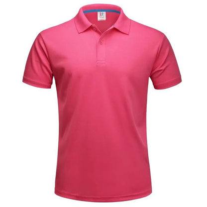 Quick Dry Breathable Golf Polo Shirt Men Summer Short Sleeve Polyester Running Collar T-shirt Sports Camisa Polo T Shirt For Men