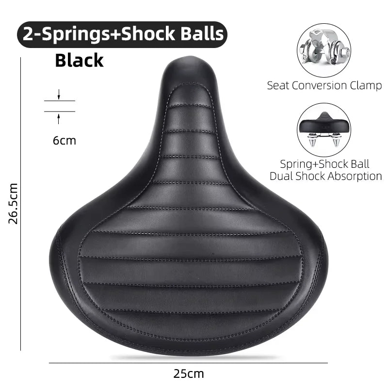 WEST BIKING Widen Bicycle Saddle Ergonomic Thick Comfortable Bike Saddle Shock Absorbtion MTB E-Bike Cushion Bicycle Accessories