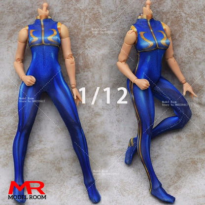 1/12 Scale Female Cosplay Combat Suit Bodysuit Jumpsuit Clothes Model Fit 6'' Romankey Soldier Action Figure Body Dolls