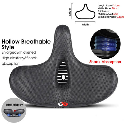 WEST BIKING Widen Bicycle Saddle Ergonomic Thick Comfortable Bike Saddle Shock Absorbtion MTB E-Bike Cushion Bicycle Accessories