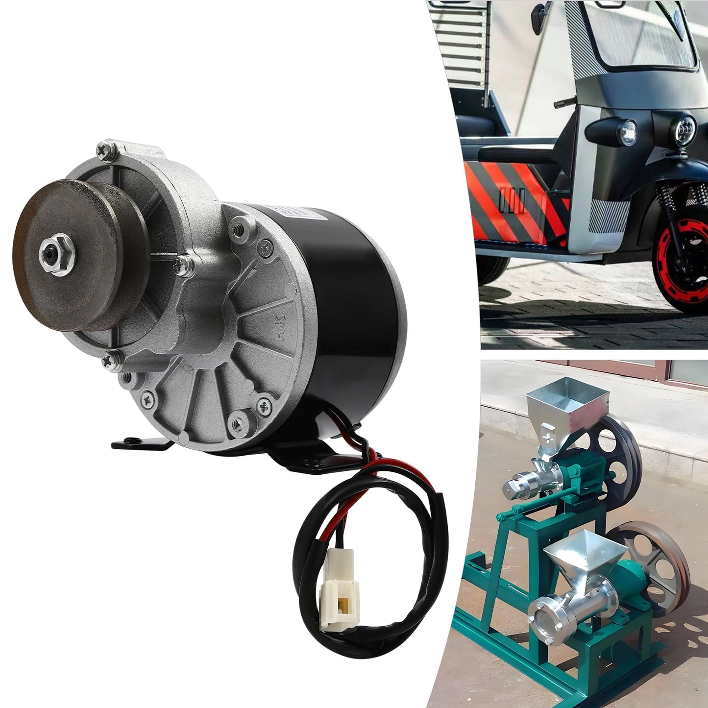 250w 24v Electric Bicycle Reduction Motor, Powerful Motor With Pulley, Gear Motor