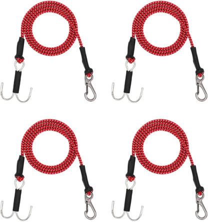 4Pcs 28in 1/10 Elastic RC Crawler Tow Ropes with Hook for Axial SCX10 Accessries TRX6 TRX4 Gen7 Gen8 Tamiya D90 TF3 RC Car Boat