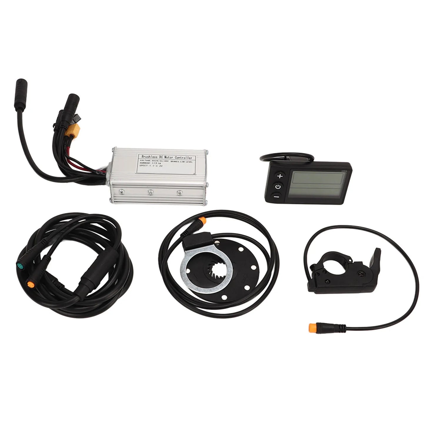 DC24V 36V 48V Electric Bike Conversion Kit with 17A 3 Mode Brushless Controller S866 Panel Electric Bicycle Thumb Throttle