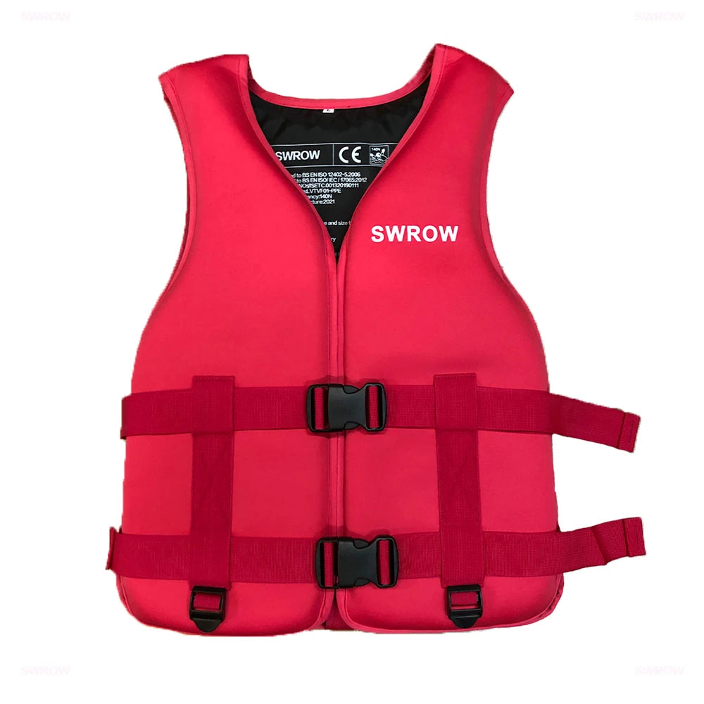 Neoprene Life Jacket for Adults and Children, Water Sport, Buoyancy, Life Vest, Swim Boating, Motorboat Driving Vest, Drifting