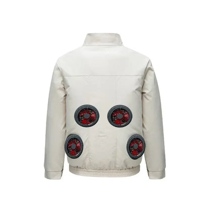 Summer Cooling Jacket Four Hole Fan Clothing Men USB Refrigeration Air Conditioning Clothes Outdoor Labor Protection Workwear