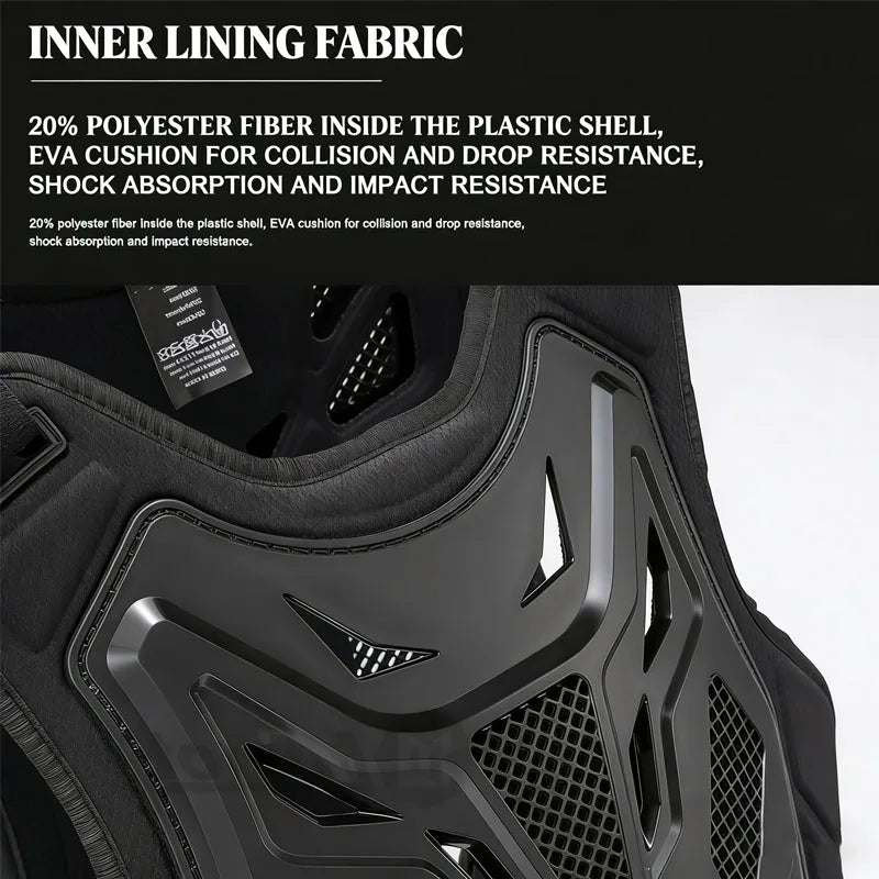 Men's Motorcycle Riding Armor Vest Accessories Off-road Racing Comfort Anti-collision Protective gear Chest Back Shoulder Pads