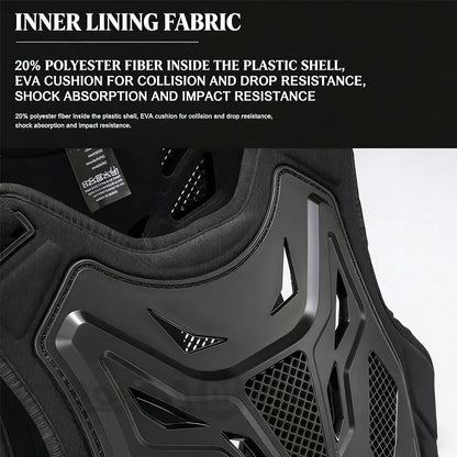 Men's Motorcycle Riding Armor Vest Accessories Off-road Racing Comfort Anti-collision Protective gear Chest Back Shoulder Pads