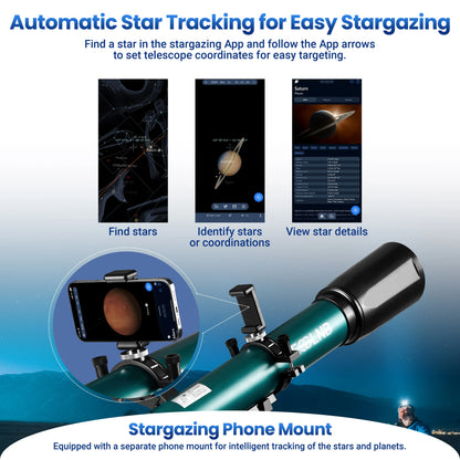 Astronomical Telescope 80mm Lens 210X