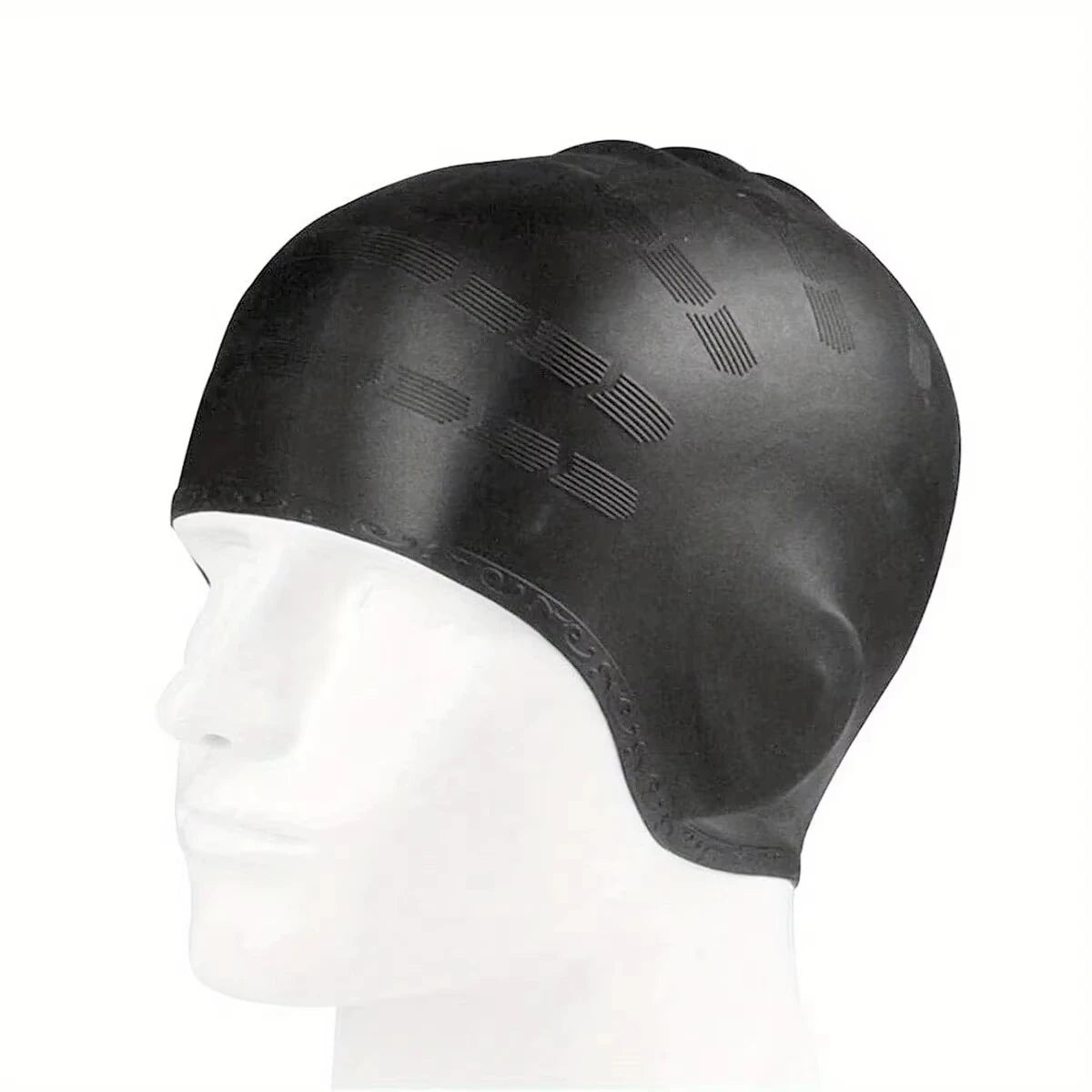 DIZETION Durable Silicone Swimming Cap with Ear Pockets for Adults and Teens - Protects Long Hair and Provides High Elasticity