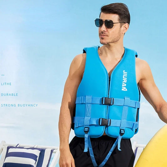 Neoprene Life Jacket for Adult Children New Water Sport Buoyancy Jacket Life Vest Swimming Boating Skiing Driving Vest Drifting