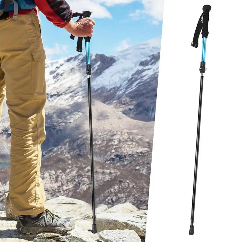Hiking Poles Balance Support Folding Trekking Poles Backpacking Gear 5-Section Trekking Walking Sticks Compact Hiking Poles For