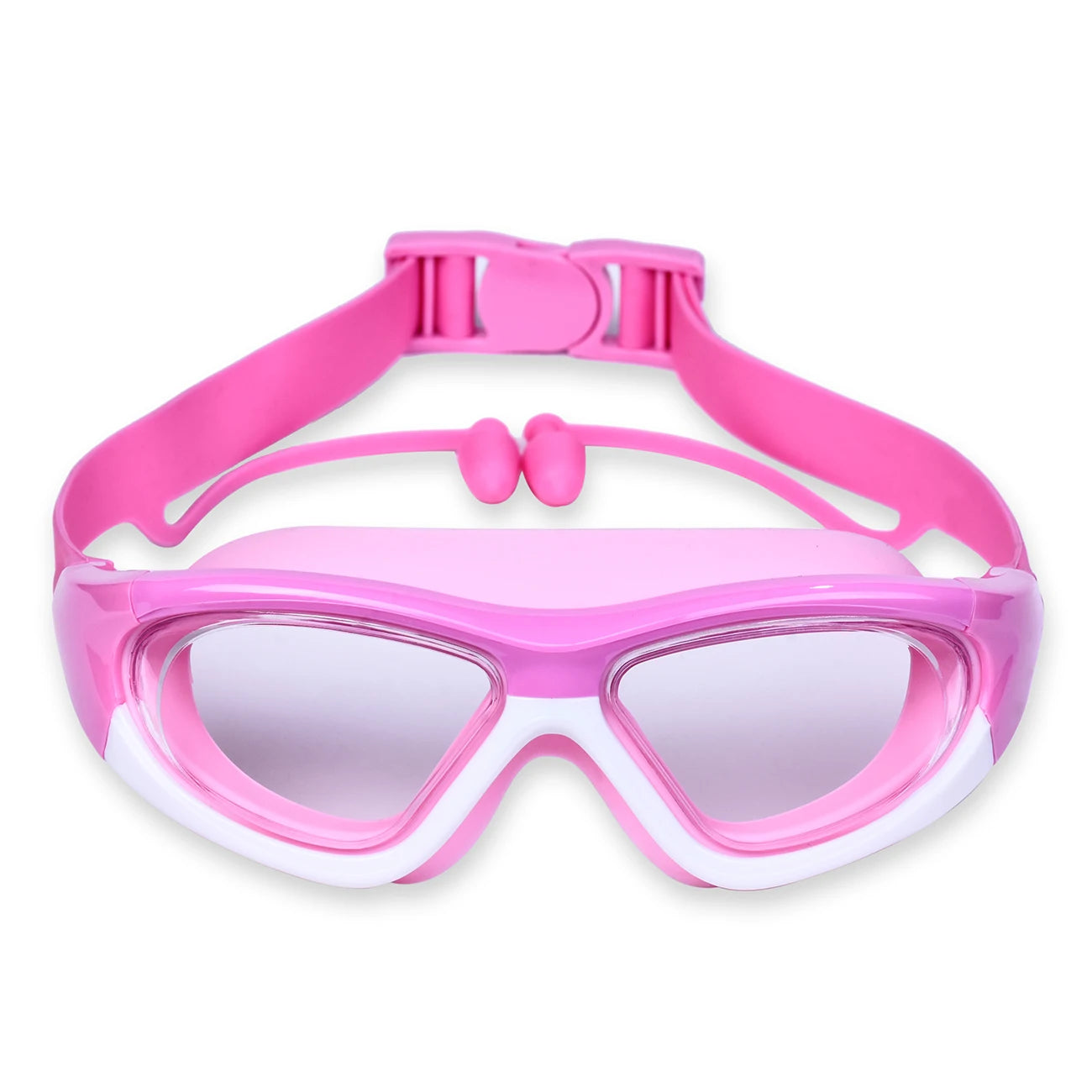 High-Definition Children's Swimming Goggles for Boys and Girls, Anti-Fog Swimming Goggles, Large-Frame Goggles, Comfortable Silicone
