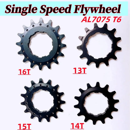 13T/14T/15T/16T AL7075 Mountain Bike Cassette Bicycle Freewheel Conversion Kit Flywheel Sprocket Single Speed Cassette Cog