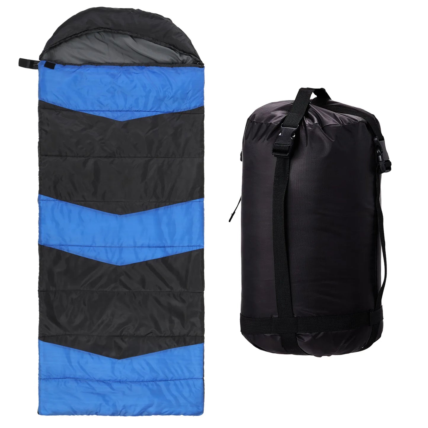 Lightweight USB Heated Sleeping Bag, Waterproof Compact Envelope for Backpacking & Hiking, Blue