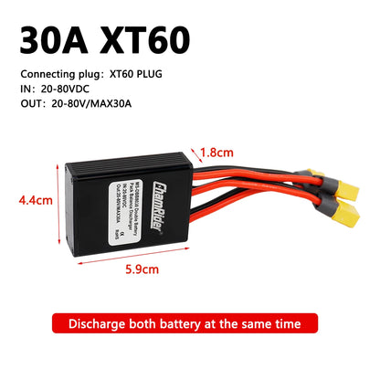 Dual Battery Discharge Converter, Simultaneous Connection Adapter, Balanced Discharge Module, Ebike Parts, 20V-72V,20A-100A
