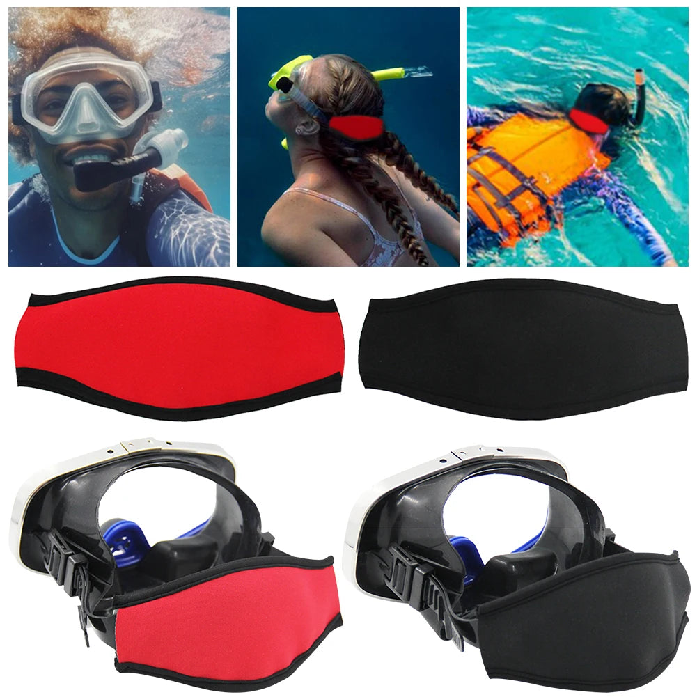 Diving Mask Slap Strap Waterproof Scuba Mask Straps Non-Slip Neoprene Mask Strap Cover Goggle Strap Covers for Dive Snorkel Mask