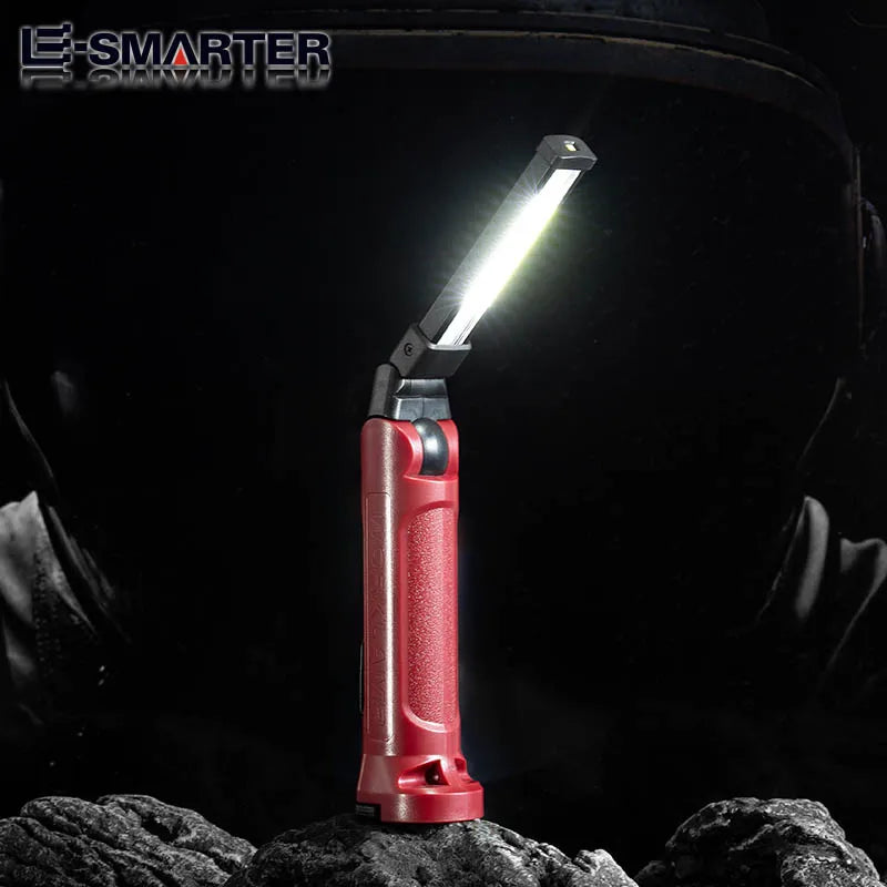 COB LED Work Light Rechargeable Folding Flashlight Outdoor Camping Car Repair Lighting Portable Lamps with Magnetic Hanging Hook