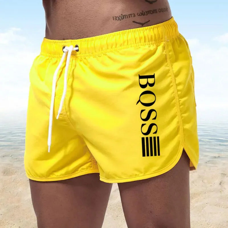 Men's quick-drying shorts; breathable quick-drying surfing beach shorts; men's fitness shorts; elastic waist shorts