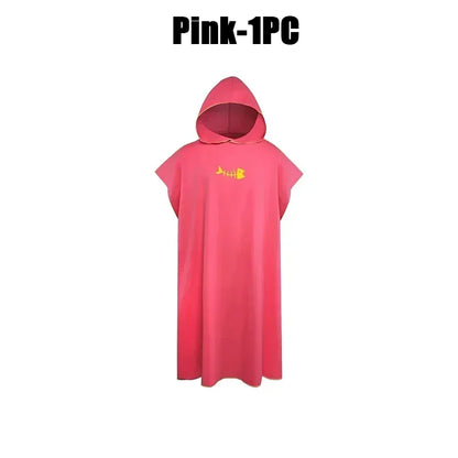 Quick-drying Changing Robe Quick Dry Bathrobe Hooded Absorbent Bath Towel Swimming & Fitness Super Absorbent Bathrobe