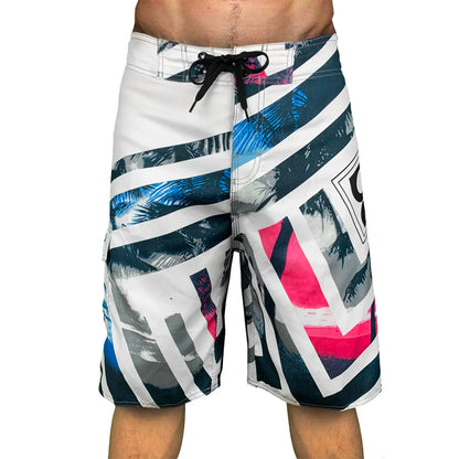 Quick Drying Beach Shorts for Men Surf Beach Shorts Fast Dry Swim Trunks with Bermuda, Fitness Muscle Short Pants, Summer, New,
