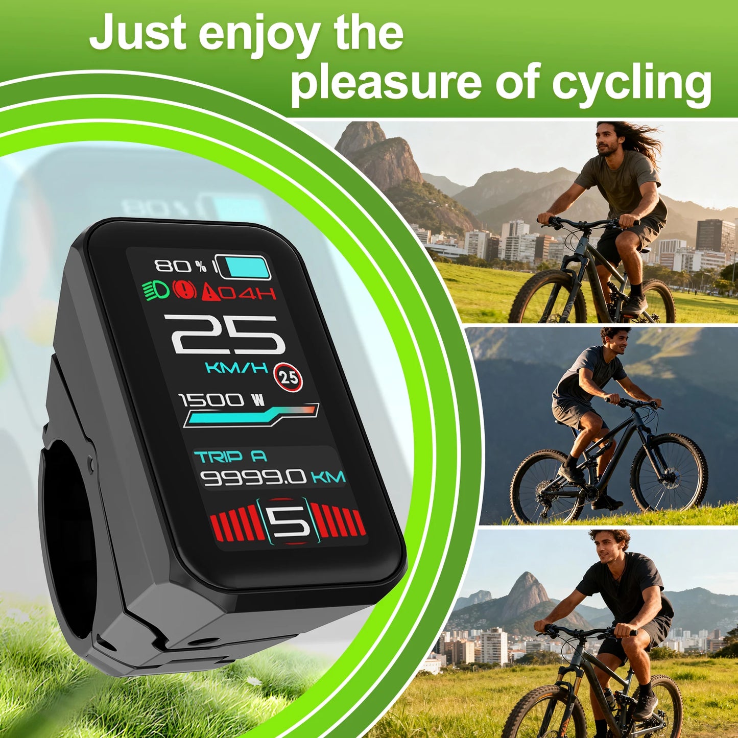 Ebike Display For BAFANG CAN BUS BBS Motor DPC010 DPC080 EKD01 Bluetooth Electric Bike Computer 5PIN Male Bicycle Speedometer