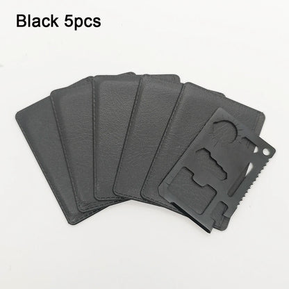 Stainless Steel EDC Pocket Tool Credit Card, 11-in-1 Portable Outdoor Camping Survival Multi-Tool Tourism Equipment hunting tool