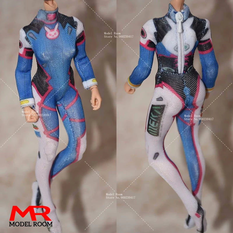 1/12 Scale Female Cosplay Combat Suit Bodysuit Jumpsuit Clothes Model Fit 6'' Romankey Soldier Action Figure Body Dolls