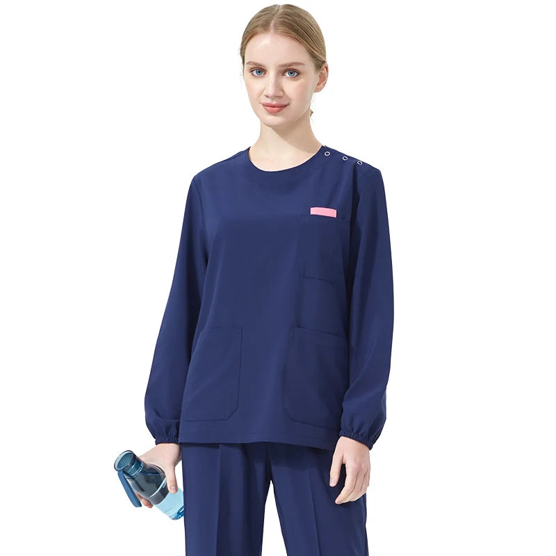 Quick-Dry Hospital Working Clothes Breathable Doctor Nurse Uniforms Women's Orthopaedic Surgeon Stretch Medical Scrub Set S02