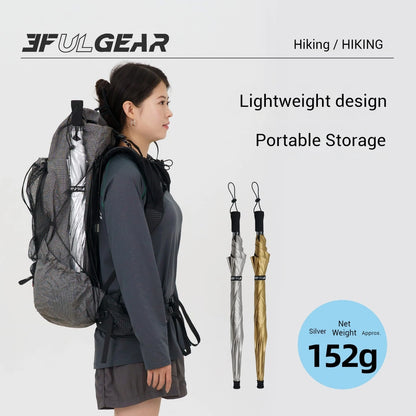 3F UL GEAR Hiking Umbrella Carbon Fiber Portable Rainproof Ultralight Hands-free for Outdoor Traveling Novelty Camping Equipment