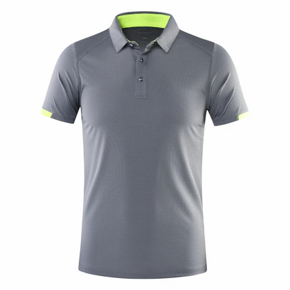 Quick-drying Short-sleeved POLO Shirt For Outdoor Sports and Fitness Breathable and Cool Mesh Lapel Top