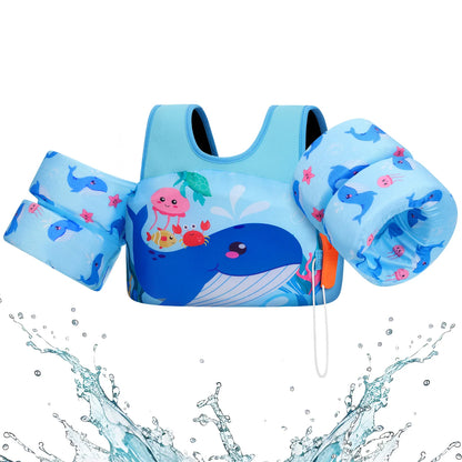 Kids Life Vest Children's Swimming Arm Float Whistle Child Lifejacket Swimsuit Foam Safety Swimming Pool Accessories for kayak
