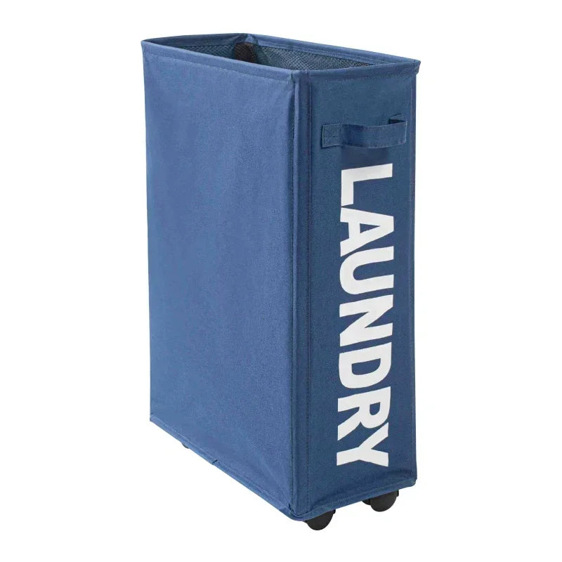 Laundry Basket with Wheels Large Capacity Yoga Mat Storage Basket Multifunctional Foldable Waterproof Dirty Clothes Storage Bag