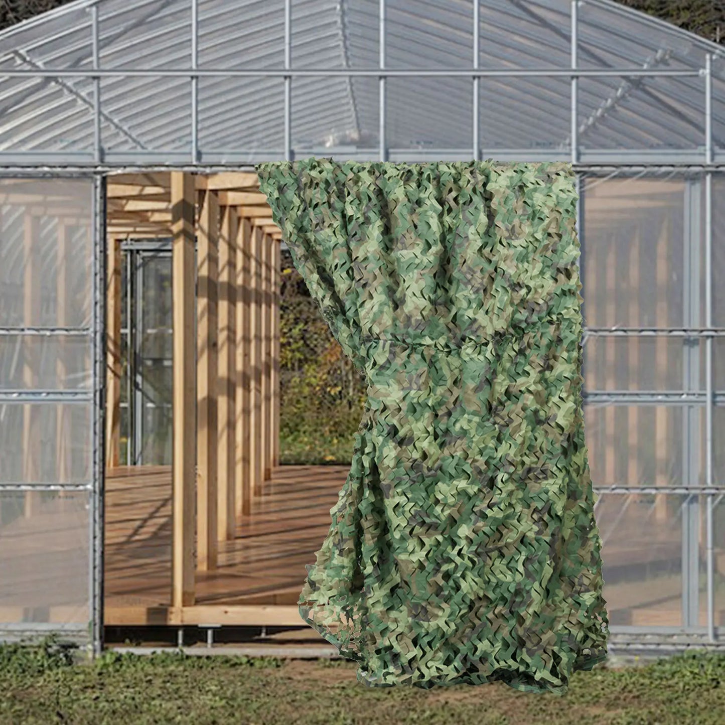 8*8m Military Net Camouflage Hunting Woodland Army Training Sunshade Mesh Nets Waterproof & Lightweight for Hunting, Camping