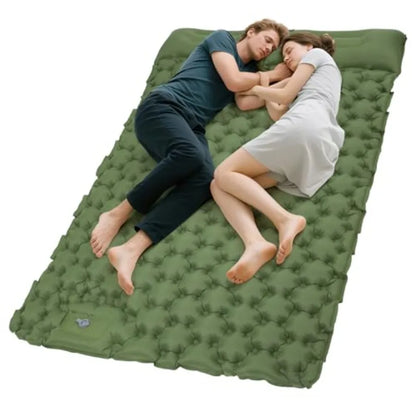 Sleeping Pad for Camping Ultralight Connectable Inflatable Sleeping Pad Camping Mattress with 6.3" Built-in Pillow and Foot Pum