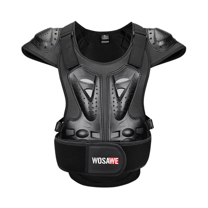 WOSAWE Men's Motocross Sports Chest Guard Motorcycle Vest Back Chest Protector Off-Road Dirt Bike Sports Gear Sleeveless Jacket