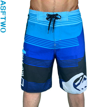 Quick Drying Beach Shorts for Men Surf Beach Shorts Fast Dry Swim Trunks with Bermuda, Fitness Muscle Short Pants, Summer, New,