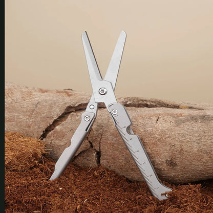 Outdoor Mini Multi-functional Scissors Portable Folding Knife Small Tool Folding Stainless Steel Scissors Camping Sacoche Homme
