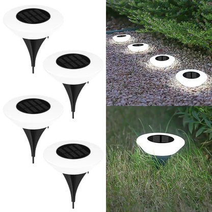 1/4PCS Solar Lights, Outdoors Lamp, 360° LED Floor Lights Waterproof with On/Off for Garden, Yard, Driveway, Patio, Lawn 1/4Pack