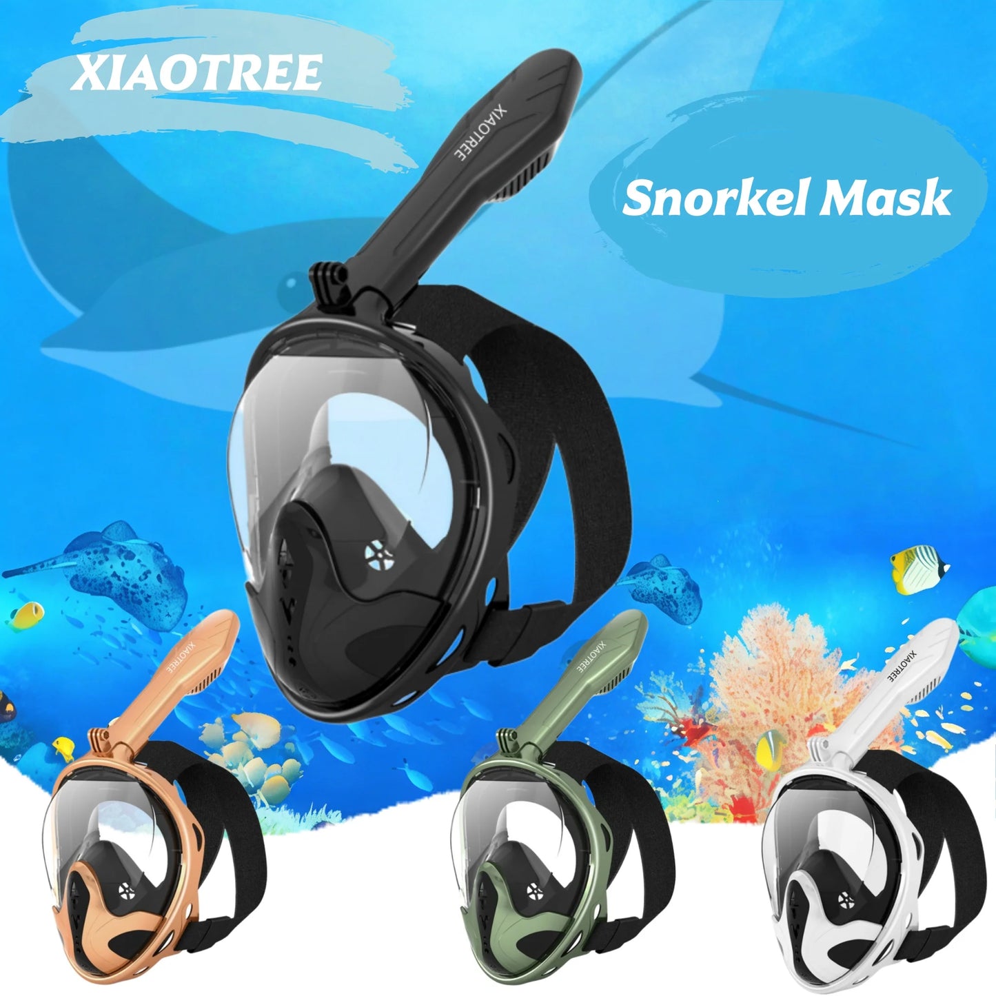 Professional Snorkeling Diving Mask Underwater Scuba Full Face Snorkel Mask Anti Fog Goggles for Kids Adult Swimming Equipment