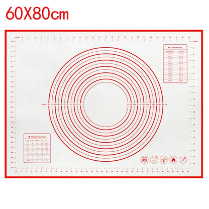 BUYYES 1PCS Silicone Baking Mat Kneading Pad Dough Mat Pizza Cake Dough Maker Kitchen Cooking Grill Non-Stick Gadgets Bakeware