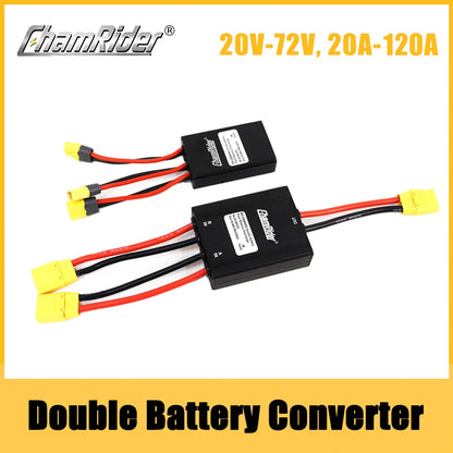 Dual Battery Discharge Converter, Simultaneous Connection Adapter, Balanced Discharge Module, Ebike Parts, 20V-72V,20A-100A