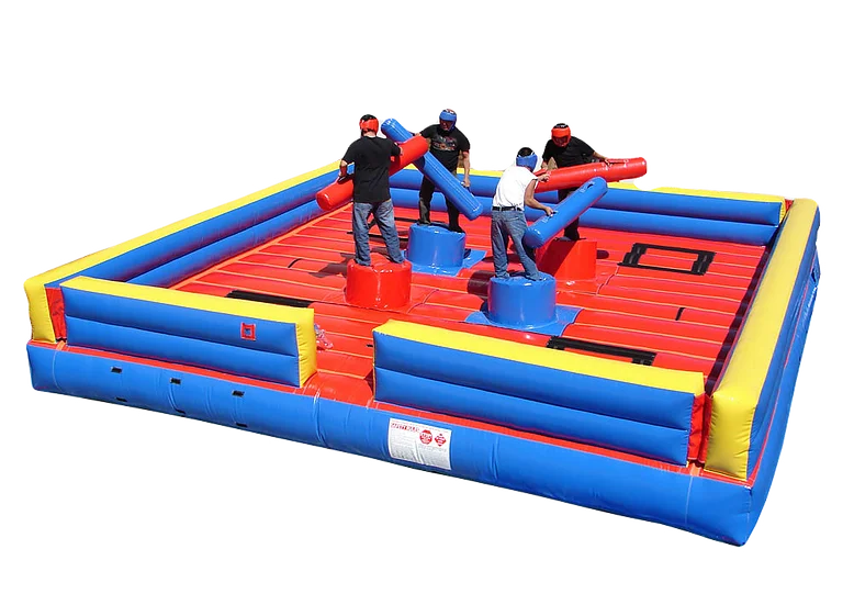5x5m Outdoor Party Games Bouncy  Inflatable Duel Game  Gladiator Joust Bouncer  Inflatable Games  Platform for Kids and Adults
