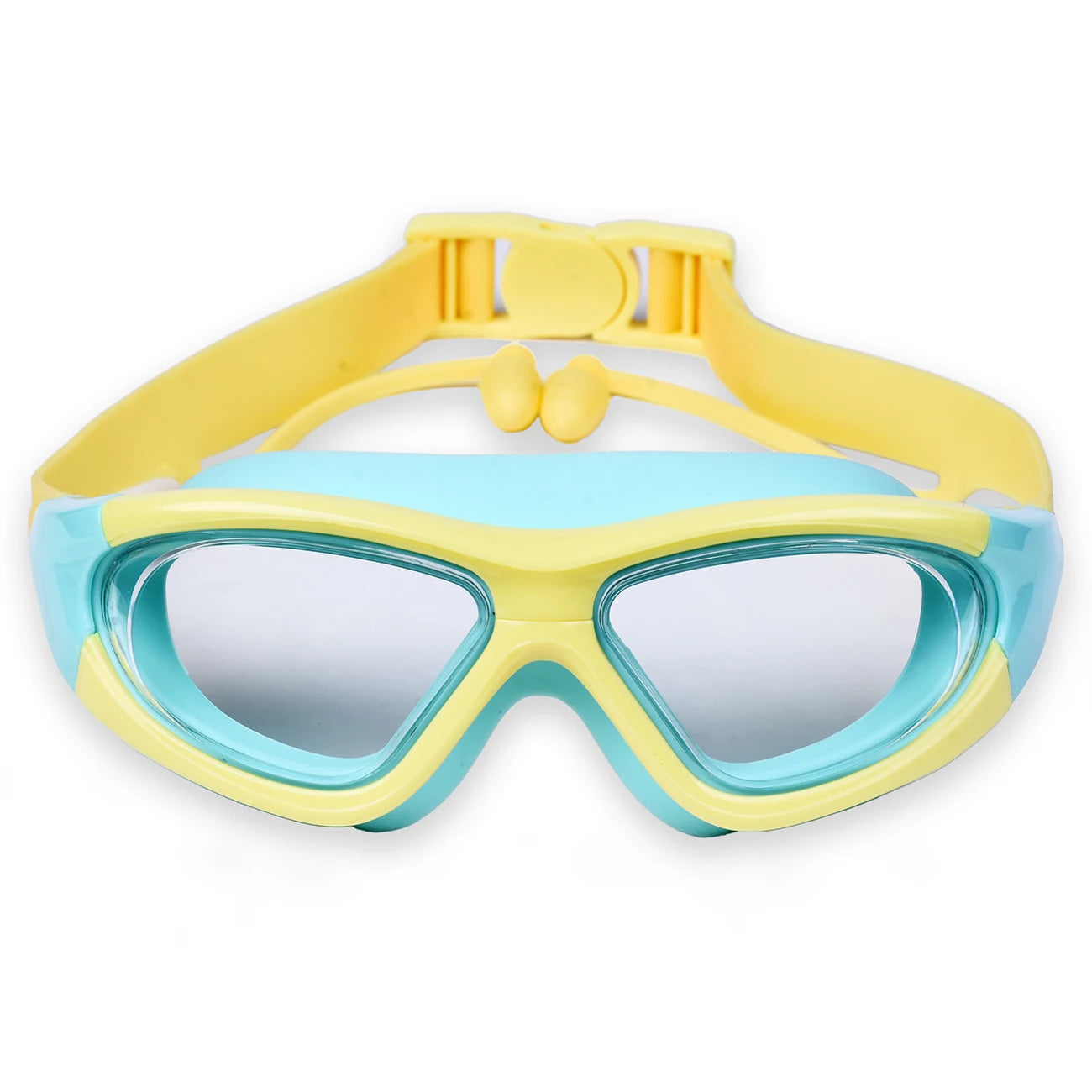 High-Definition Children's Swimming Goggles for Boys and Girls, Anti-Fog Swimming Goggles, Large-Frame Goggles, Comfortable Silicone