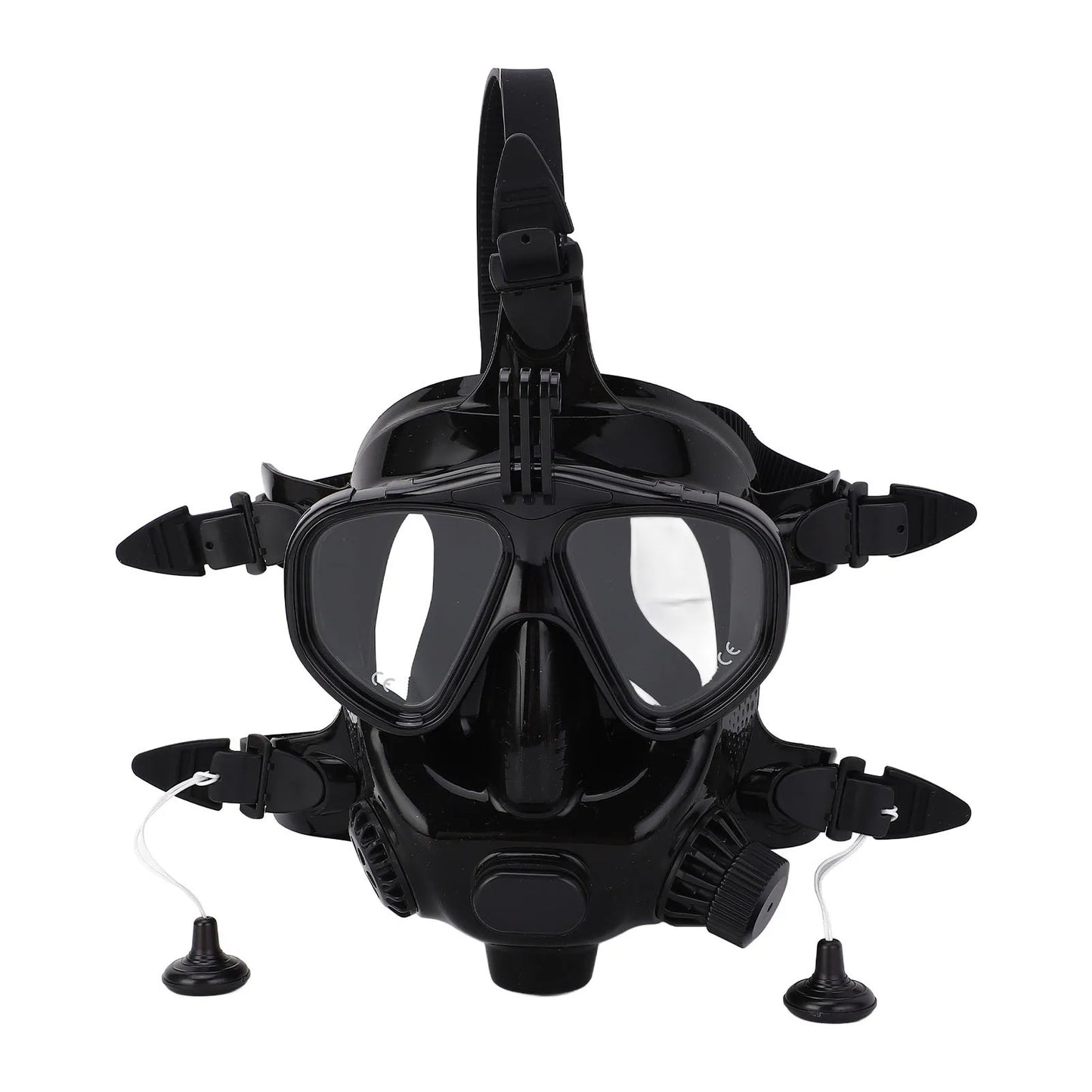 Full Face Diving Goggle Anti Fog Leakproof 180° Panoramic View Silicone Scuba Face Goggle with Camera Mount new