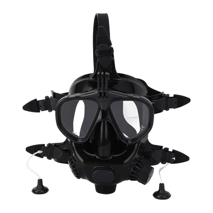 Full Face Diving Goggle Anti Fog Leakproof 180° Panoramic View Silicone Scuba Face Goggle with Camera Mount new