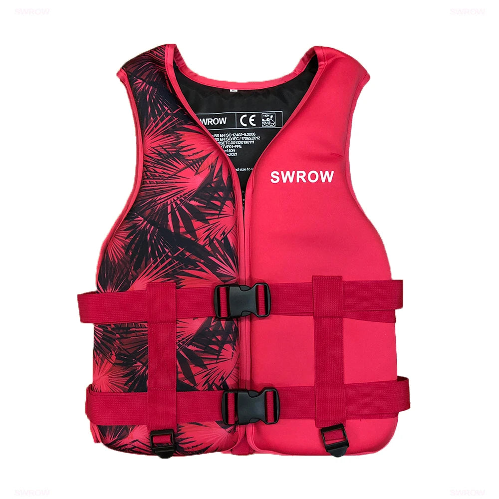 SWROW Life Jacket Water Sport Buoyancy Jacket Life Vest Swimming Boating Driving Vest Life Vest Buoyancy Suit For Adult Children